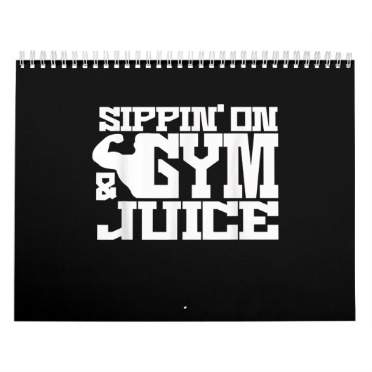 Sippin On Gym - Juice - Mens Workout Shirts Funny Kalender (Titelbild)
