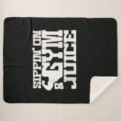 Sippin on Gym Juice - Mens Workout Shirts Funny Sherpadecke (Vorderseite (Horizontal))