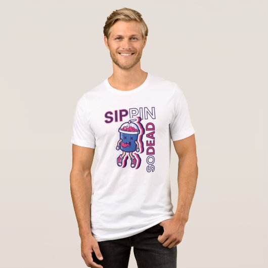 Sippin’ So Dead - Funny Cartoon Slushie T - Shirt (Vorderseite voll)
