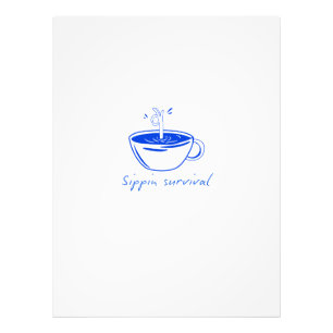 "Sippin Survival" Minimalistisches Kaffee-Grafik-T Fotodruck