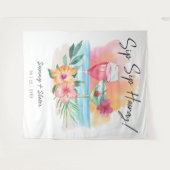 Sippin' | Tropical Beach Cocktails Dusche Wandteppich (Vorderseite (Horizontal))