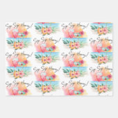 Sippin' | Tropical Beach Hibiskus Hooray Geschenkpapier Set (Vorderseite)