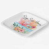Sippin' | Tropical Beach Sip Hooray Pappteller (Gewinkelt)