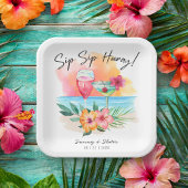 Sippin' | Tropical Beach Sip Hooray Pappteller