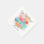 Sippin' | Tropical Beach Sip Hooray Serviette (Ecke)