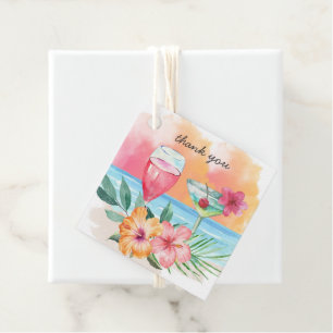 Sippin'   Tropical Beach Vielen Dank Geschenkanhänger