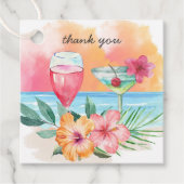 Sippin' | Tropical Beach Vielen Dank Geschenkanhänger (Vorderseite)