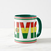 "Sippin' with Bolivia" Patriotic Coffee Tasse (VorderseiteRechts)