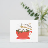 Sipping Chocolate Postkarte (Stehend Vorderseite)