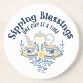Sipping Sessings a cup time Getränkeuntersetzer (Vorne)