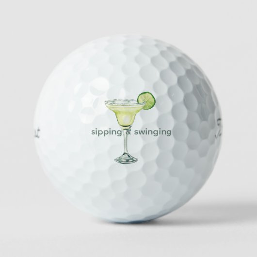 Sipping & Swinging Margarita Titleist Pro VI Golfball (Vorderseite)