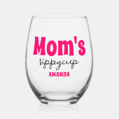 Sippy Cup der personalisierten Mama Weinglas Ohne Stiel (Vorderseite)