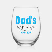 Sippy Cup des personalisierten Vaters Weinglas Ohne Stiel (Vorderseite)