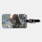 **"Sips by the Stream: Otters Drinks vom Fluss Gepäckanhänger (Vorderseite horizontal)