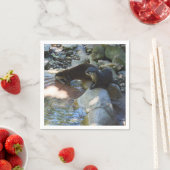 **"Sips by the Stream: Otters Drinks vom Fluss Serviette (Beispiel)