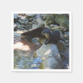 **"Sips by the Stream: Otters Drinks vom Fluss Serviette (Vorderseite)