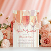 Sips Glitzern Champagne Bridal Dusche Einladung
