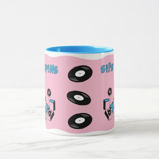 Sips 'n' Spins "Tune Tote" style coffee mug Tasse (Zentrum)