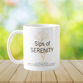 Sips of SERENITY elegant minimalist Coffee Mug Kaffeetasse