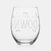 Sips Ungefähr gegen Halloween Weinglas Ohne Stiel (Rückseite)