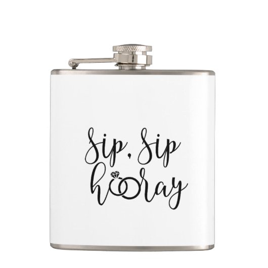 Sipsip-Hooray Junggeselinnen-Abschied Flachmann (Vorderseite)