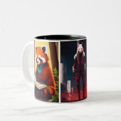 "SipStyle Elegance: Chic Cups Collection" Zweifarbige Tasse (Vorderseite Links)