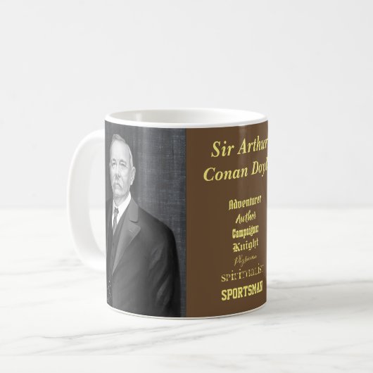 Sir Arthur Conan Doyle Kaffeetasse (Vorderseite Links)