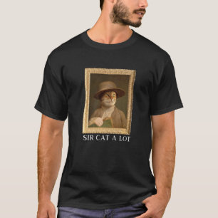 Sir Cat A Lot Retro Katzen Bilder Spruch Katzen T-Shirt