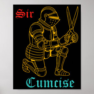 Sir Cise Knight Vintage-Design Poster