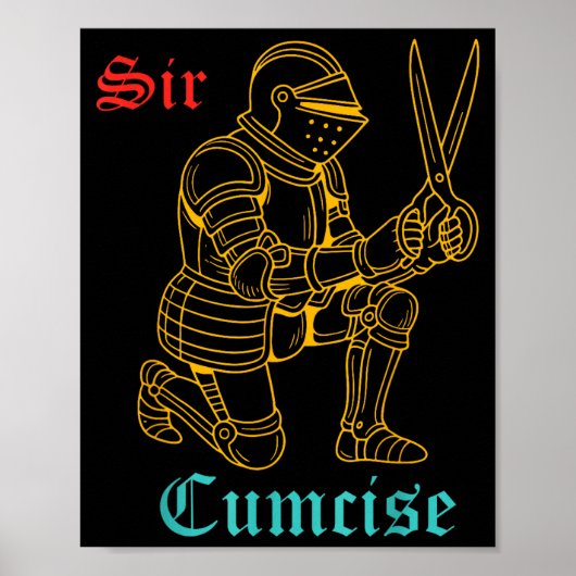 Sir Cise Knight Vintage-Design Poster (Vorne)