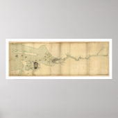 Sir Collyer's Fleet on Penobscot River Map - 1779 Poster (Vorne)