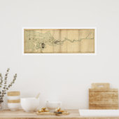 Sir Collyer's Fleet on Penobscot River Map - 1779 Poster (Küche)