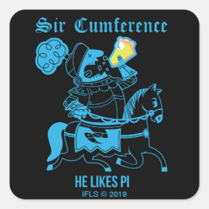 Sir Cumference... Quadratischer Aufkleber