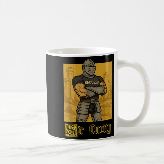 Sir Curity Funny Security Pub Knight Medieval Meme Kaffeetasse (Rechts)