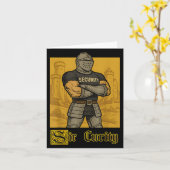 Sir Curity Funny Security Pub Knight Medieval Meme Karte (Gelbe Blume)