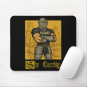 Sir Curity Funny Security Pub Knight Medieval Meme Mousepad (Mit Mouse)