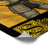 Sir Curity Funny Security Pub Knight Medieval Meme Poster (Ecke)