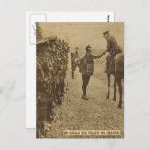 Sir Douglas Haig gratulierte den kanadischen Trupp Postkarte (Vorne/Hinten)