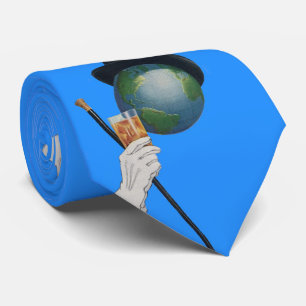 Sir Earth hat einen Cocktailabdruck Krawatte