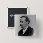 Sir Edmund William Gosse, 1892 Button (Vorne & Hinten)