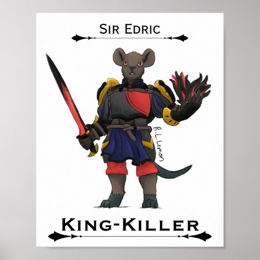 Sir Edric King-Killer-Kunstposter Poster (Vorne)