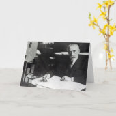 Sir Edward Elgar arbeitet an einer orchestralen Pa Karte (Gelbe Blume)