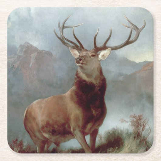 Sir Edwin Landseer | Monarch of the Glen, 1851 Rechteckiger Pappuntersetzer (Vorderseite)