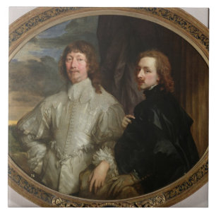Sir Endymion Porter (1587-1649) und der Künstler, Fliese