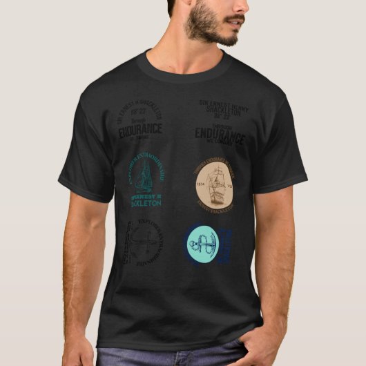 Sir Ernest Shackleton - Ausdauersticker T-Shirt (Vorderseite)