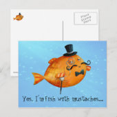 Sir Fishy Mustached Fish Postkarte (Vorne/Hinten)