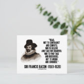 Sir Francis Bacon liest Zitat abwägen Postkarte (Stehend Vorderseite)