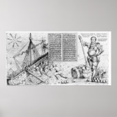 Sir Francis Drake beobachtet das Laden von Schiffe Poster (Vorne)