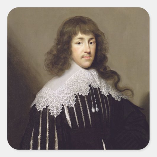 Sir Francis Godolphin, 1633 (Öl auf Leinwand) Quadratischer Aufkleber (Vorderseite)