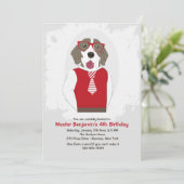 Sir Frederick Dog Invitation Einladung (Stehend Vorderseite)